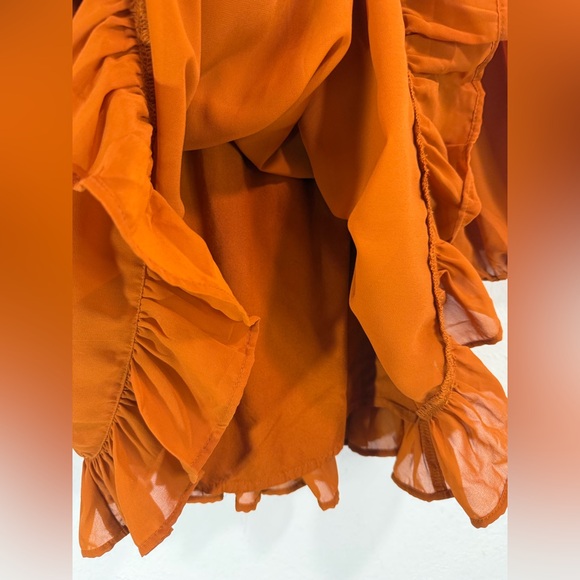 Abercrombie & Fitch Women’s Long-Sleeve Ruched Babydoll Mini Dress – Size Small - Picture 7 of 11